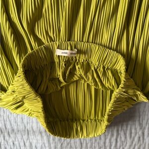 Samsøe Samsøe Lime Green Pleated Skirt